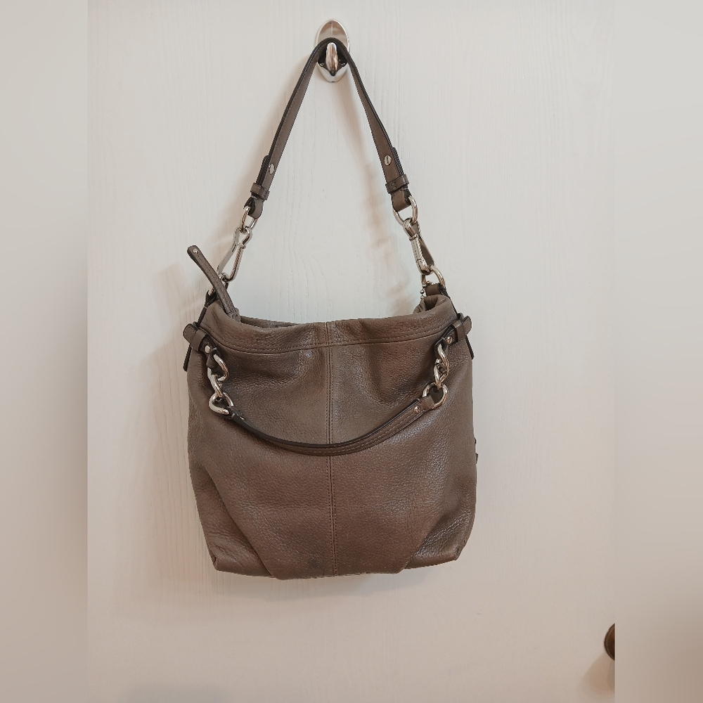 Coach Brooke Pebbled Leather Satchel.